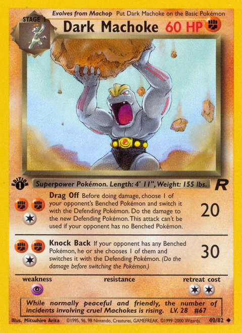 Dark Machoke - 40/82 (1st Edition)