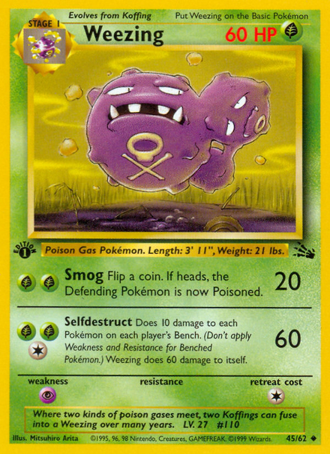 Weezing - 45/62 (1st Edition)