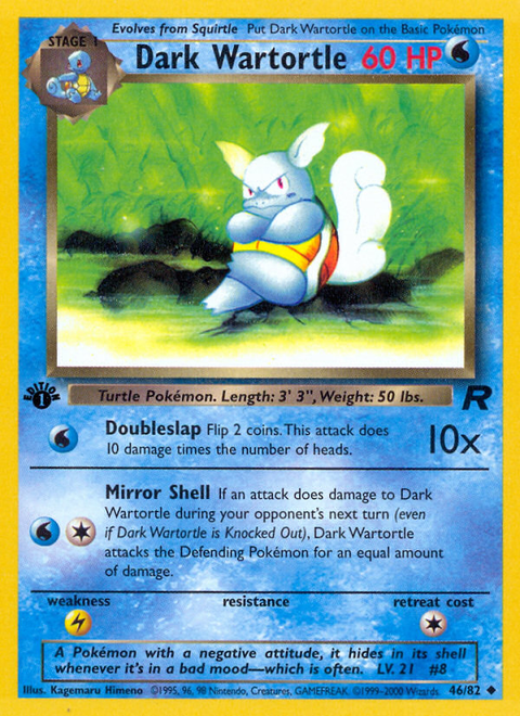 Dark Wartortle - 46/82 (1st Edition)