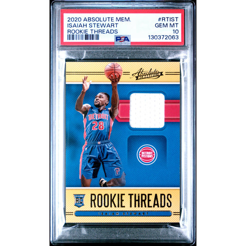 2020 PANINI ISAIAH STEWART ROOKIE THREADS PSA 10