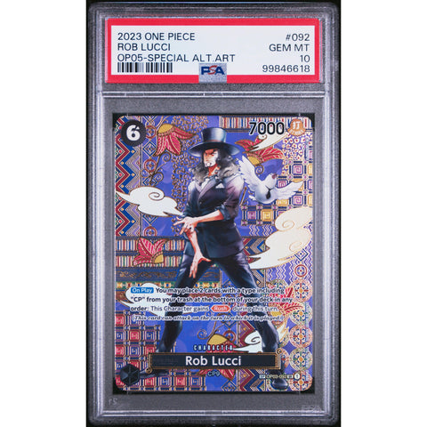 2023 ONE PIECE AWAKENING ERA ROB LUCCI SPECIAL OP05-092 PSA 10