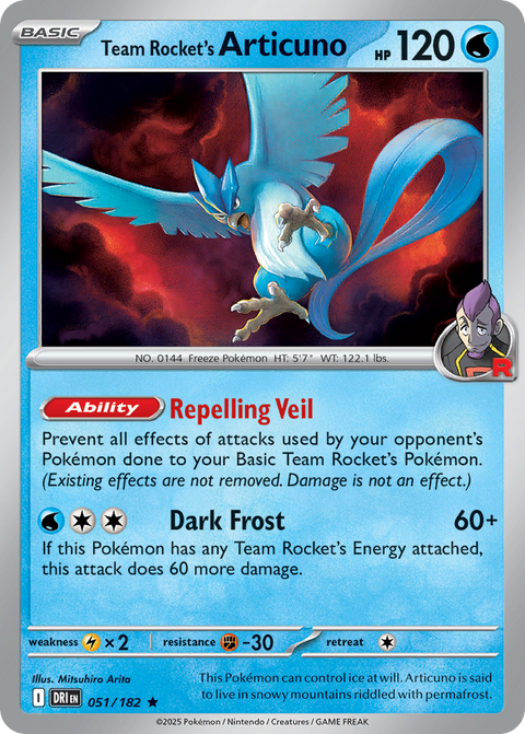 Team Rocket's Articuno - 051/182