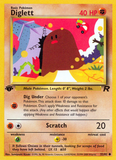 Diglett - 52/82 (1st Edition)