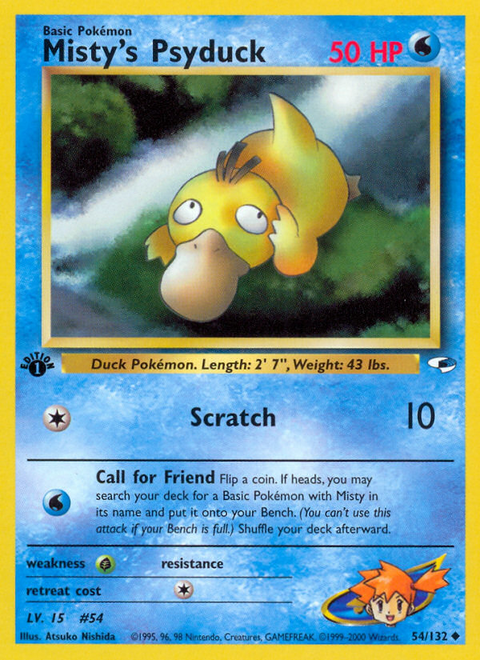 Misty's Psyduck - 54/132 (1st Edition)