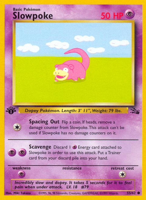 Slowpoke - 55/62 (1st Edition)
