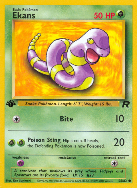 Ekans - 56/82 (1st Edition)