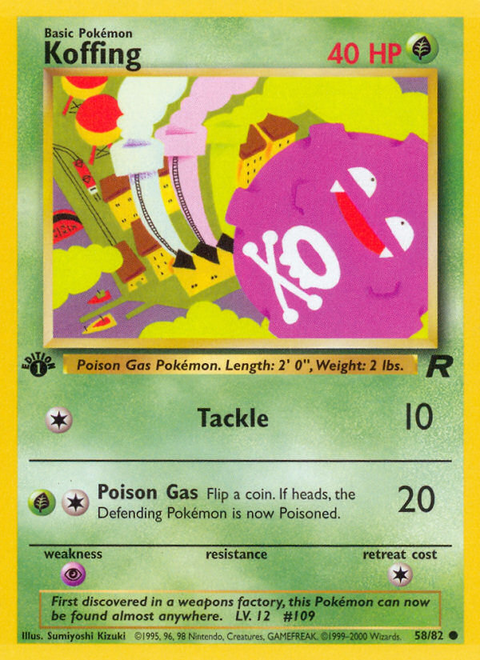 Koffing - 58/82 (1st Edition)