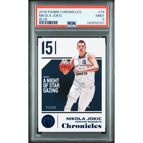 2018 PANINI PANINI CHRONICLES NIKOLA JOKIC BLUE 79 PSA 9