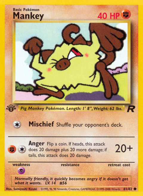 Mankey - 61/82 (1st Edition)