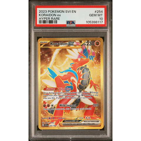2023 POKEMON SCARLET VIOLET KORAIDON HYPER 254/198 PSA 10 Kollecter 2023 POKEMON SCARLET VIOLET KORAIDON HYPER 254/198 PSA 10 Kollecter