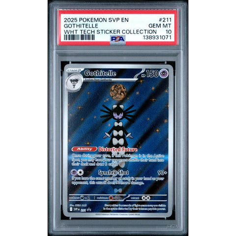 2025 POKEMON GOTHITELLE WHITE FLARE TECH STICKER COLLECTION SVP211 PSA 10