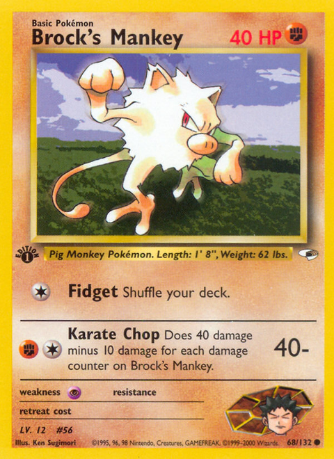 Brock's Mankey - 68/132 (1st Edition)