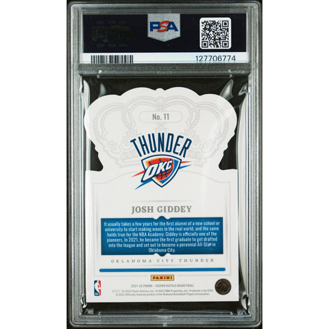 2021 PANINI CROWN ROYALE JOSH GIDDEY 11 PSA 9