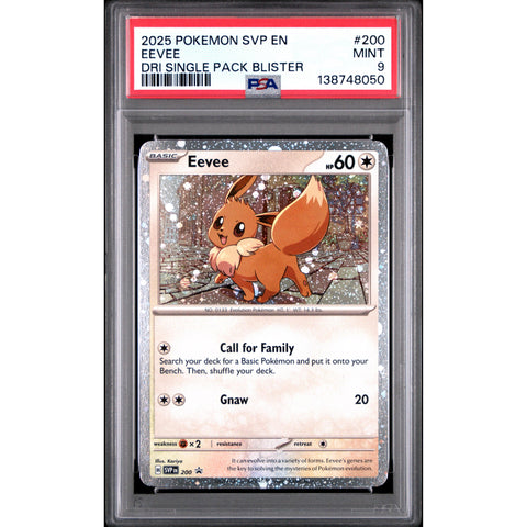2025 POKEMON EEVEE DESTINED RIVALS SINGLE PACK BLISTER SVP200 PSA 9