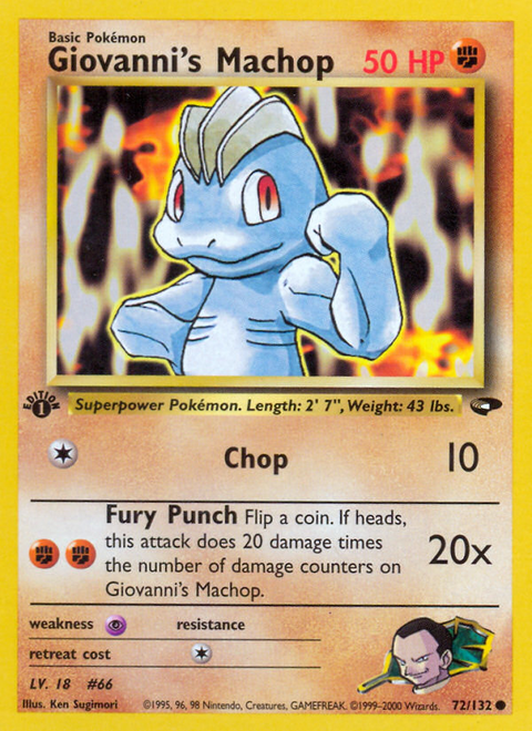 Giovanni's Machop - 72/132 (1st Edition)