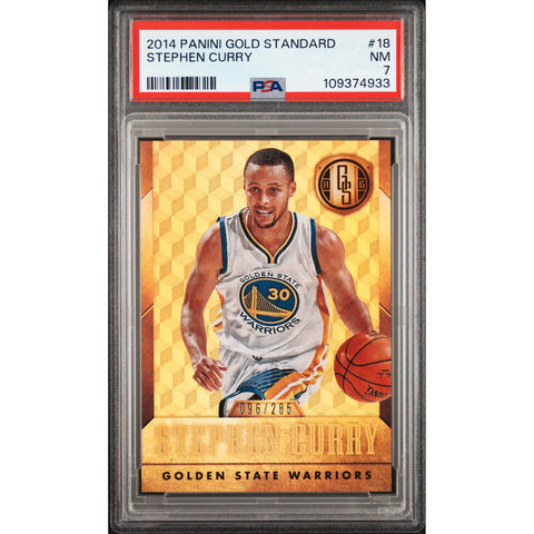 2014 PANINI GOLD STANDARD STEPH CURRY 18 PSA 7
