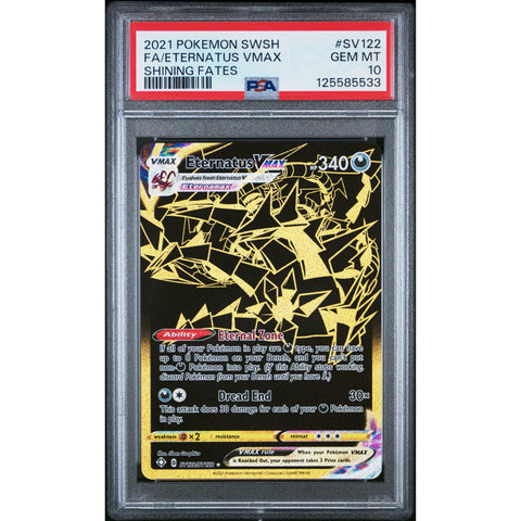 2021 POKEMON SHINING FATES FULL ART ETERNATUS VMAX SV122/SV122 PSA 10
