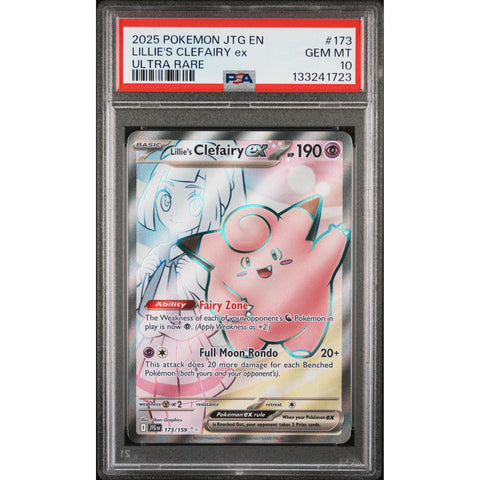 2025 POKEMON LILLIE'S CLEFAIRY EX ULTRA RARE 173/159 PSA 10