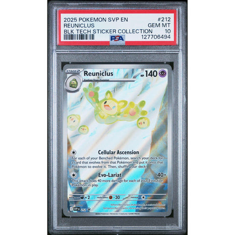 2025 POKEMON PROMO REUNICLUS TECH STICKER COLLECTION SVP212 212 PSA 10