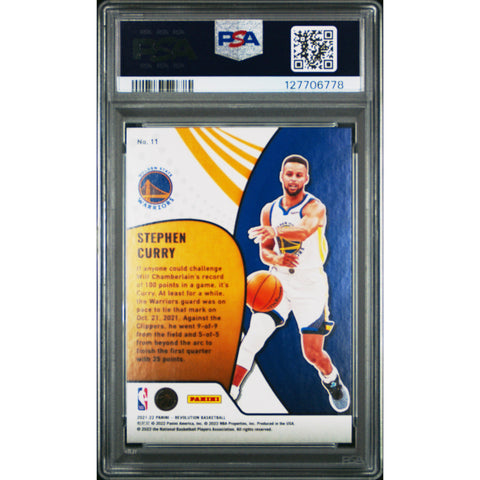 2021 PANINI REVOLUTION VORTEX STEPHEN CURRY 11 PSA 10