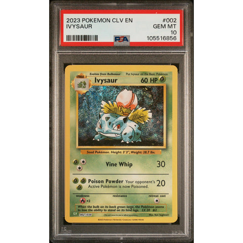 2023 POKEMON CLASSIC COLLECTION IVYSAUR 002/034 PSA 10