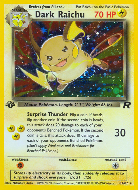 Dark Raichu - 83/82 (1st Edition)