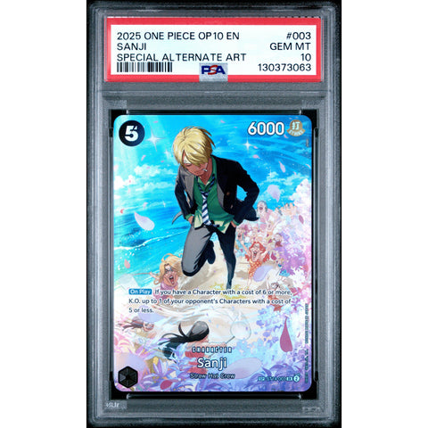 2025 ONE PIECE ROYAL BLOOD SANJI SPECIAL 003 PSA 10