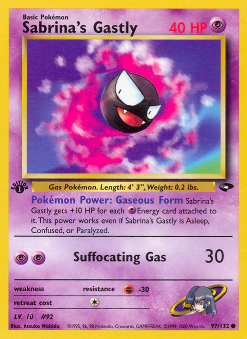 Sabrina's Gastly - 97/132 (1st Edition)