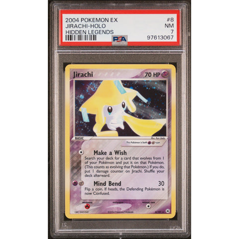 2004 POKEMON HIDDEN LEGENDS JIRACHI HOLO 8/101 PSA 7