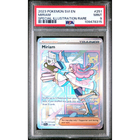 2023 POKEMON SCARLET VIOLET BASE MIRIAM SPECIAL ILLUSTRATOR RARE 251/198 PSA 9