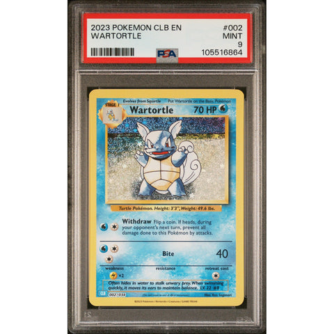 2023 POKEMON CLASSIC COLLECTION WARTORTLE 002/034 PSA 9
