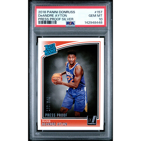 2018 PANINI PANINI DONRUSS DEANDRE AYTON PRESS PROOF SILVER 157 PSA 10