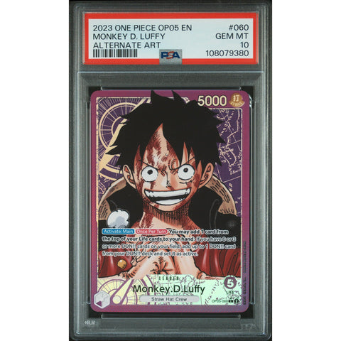 2023 ONE PIECE AWAKENING OF THE NEW ERA MONKEY D. LUFFY OP05-060 PSA 10