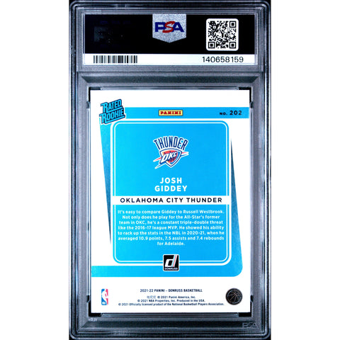 2021 PANINI PANINI DONRUSS JOSH GIDDEY 202 PSA 9