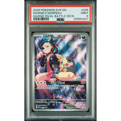 2025 POKEMON BLACK STAR PROMO MARNIE'S MORPEKO SVP206 PSA 9