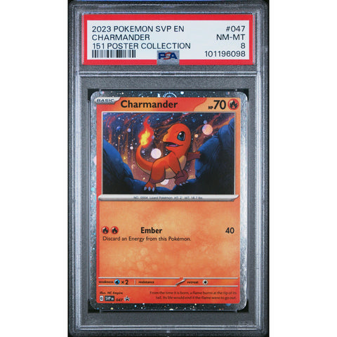 2023 POKEMON SCARLET VIOLET PROMO CHARMANDER SVP047 PSA 8