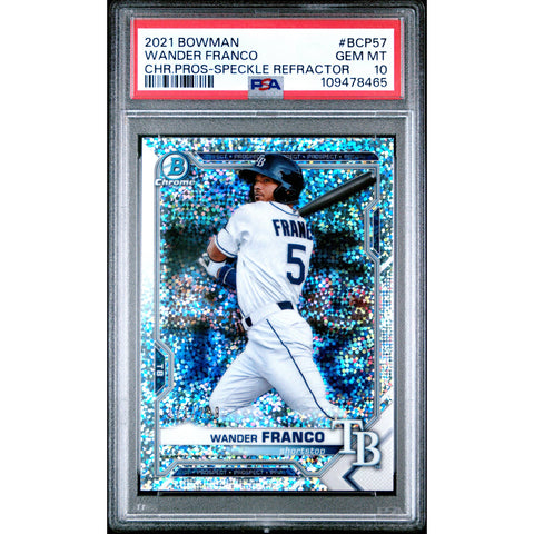 2021 SPORTS BOWMAN CHROME WANDER FRANCO SPECKLE REFRACTOR BCP57 PSA 10