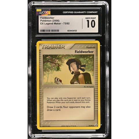 2006 POKEMON EX LEGEND MAKER FIELDWORKER 73/92 CGC 10