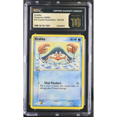 2006 POKEMON CRYSTAL GUARDIANS KRABBY 54/100 CGC 10