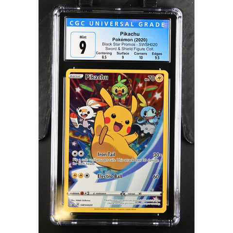 2020 POKEMON BLACK STAR PROMOS PIKACHU FULL ART CGC 9
