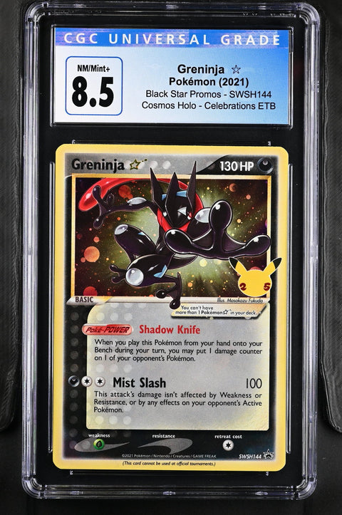 2021 POKEMON GRENINJA Ã‚ CELEBRATIONS ELITE TRAINER BOX SWSH144 CGC 8.5