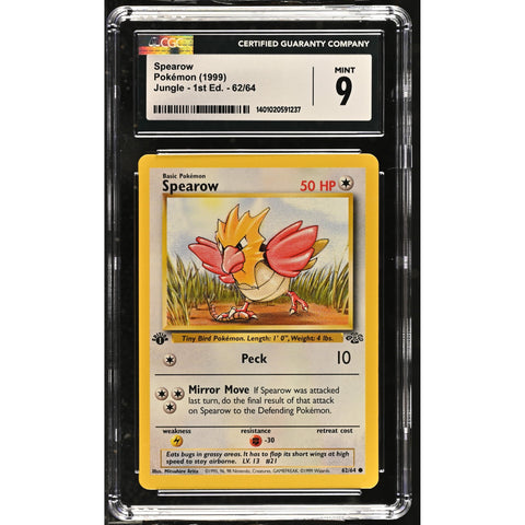 1999 POKEMON JUNGLE 1ST EDTION SPEAROW 62/64 CGC 9