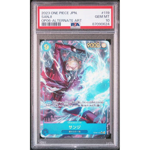 2023 ONE PIECE JPN OP06 SANJI SECRET ALT ART OP06-119 PSA 10