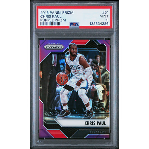 2016 PANINI PANINI PRIZM CHRIS PAUL PURPLE PRIZM 51 PSA 9