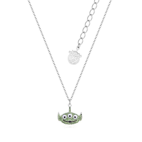 Disney Pixar Toy Story Alien Crystal Necklace - Silver