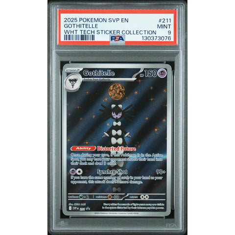 2025 POKEMON PROMO GOTHITELLE TECH STICKER COLLECTION SVP211 PSA 9