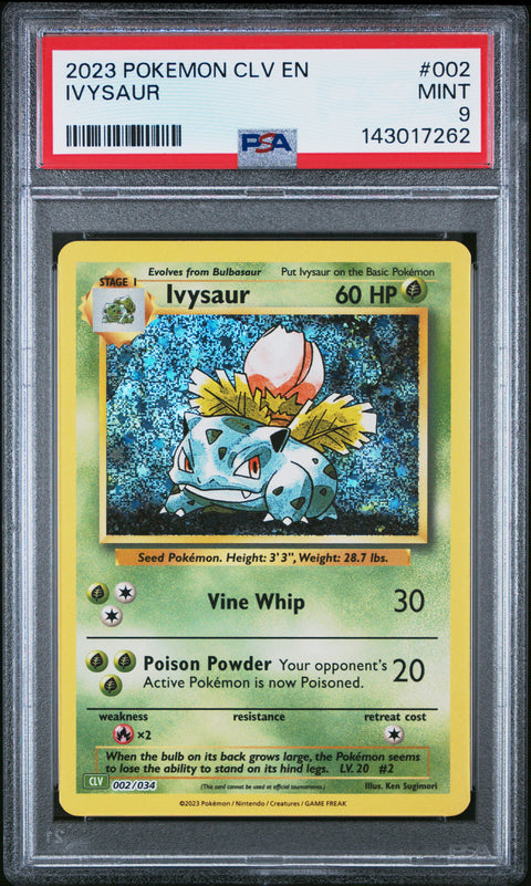 2023 POKEMON IVYSAUR CLV 002/034 PSA 9