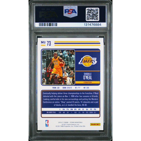 2016 PANINI PANINI STUDIO SHAQUILLE O'NEAL 73 PSA 10
