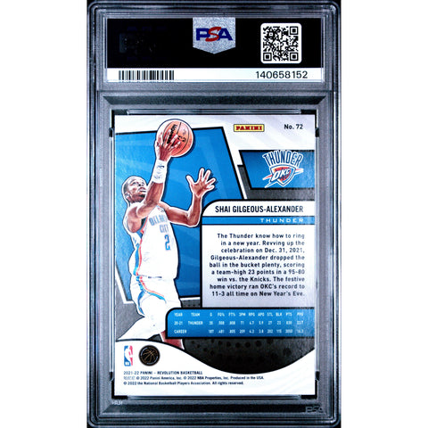 2021 PANINI PANINI REVOLUTION SHAI GILGEOUS-ALEXANDER 72 PSA 10