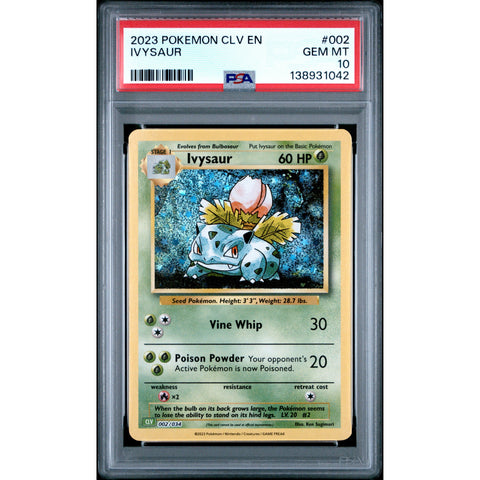 2023 POKEMON IVYSAUR CLV 002/034 PSA 10